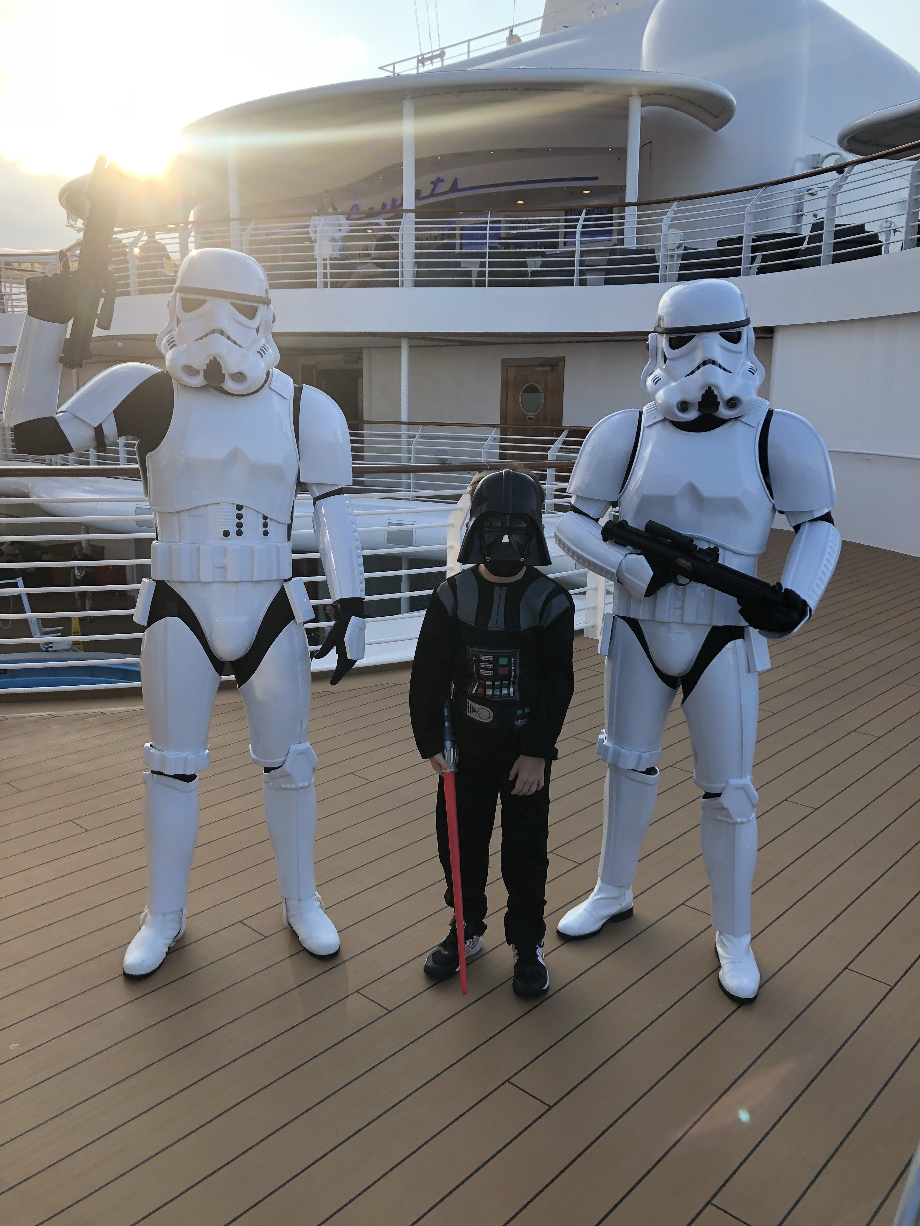 Storm Troopers for Star Wars Day at Sea
