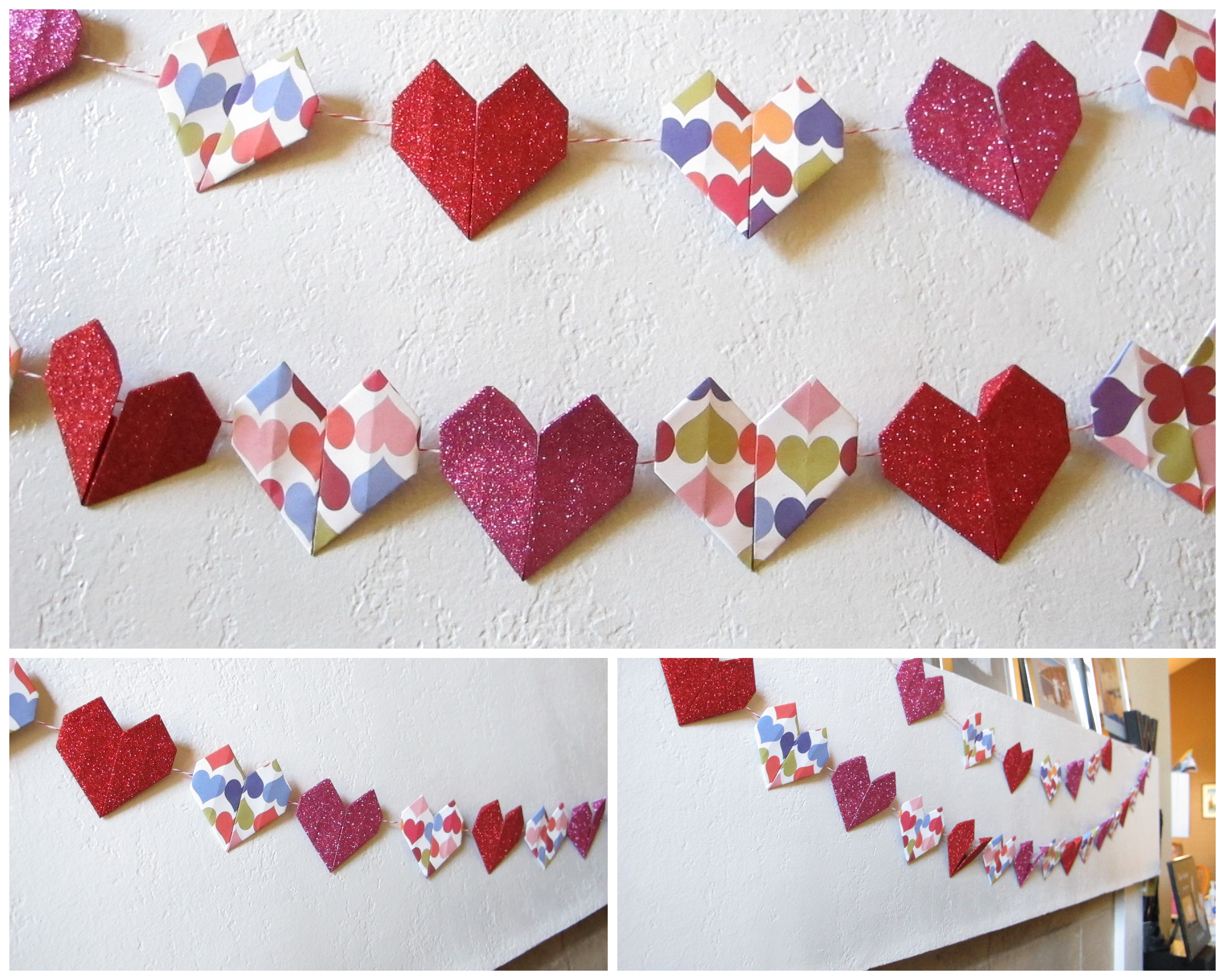 How To Make Your Own Heart Origami Garland - Savvy Sassy Moms