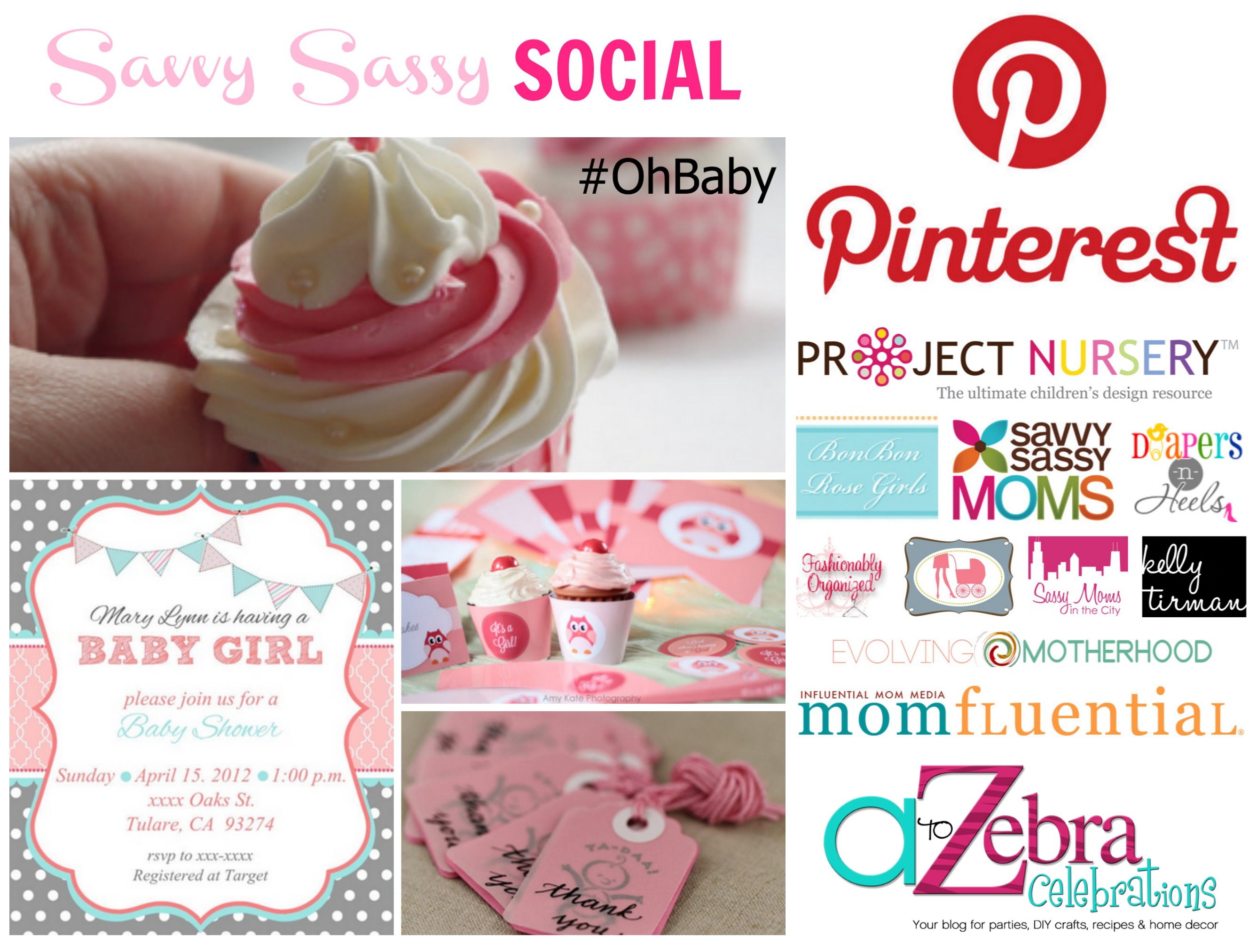 Oh Baby! Pinterest SOCIAL It's a Girl! - Savvy Sassy Moms