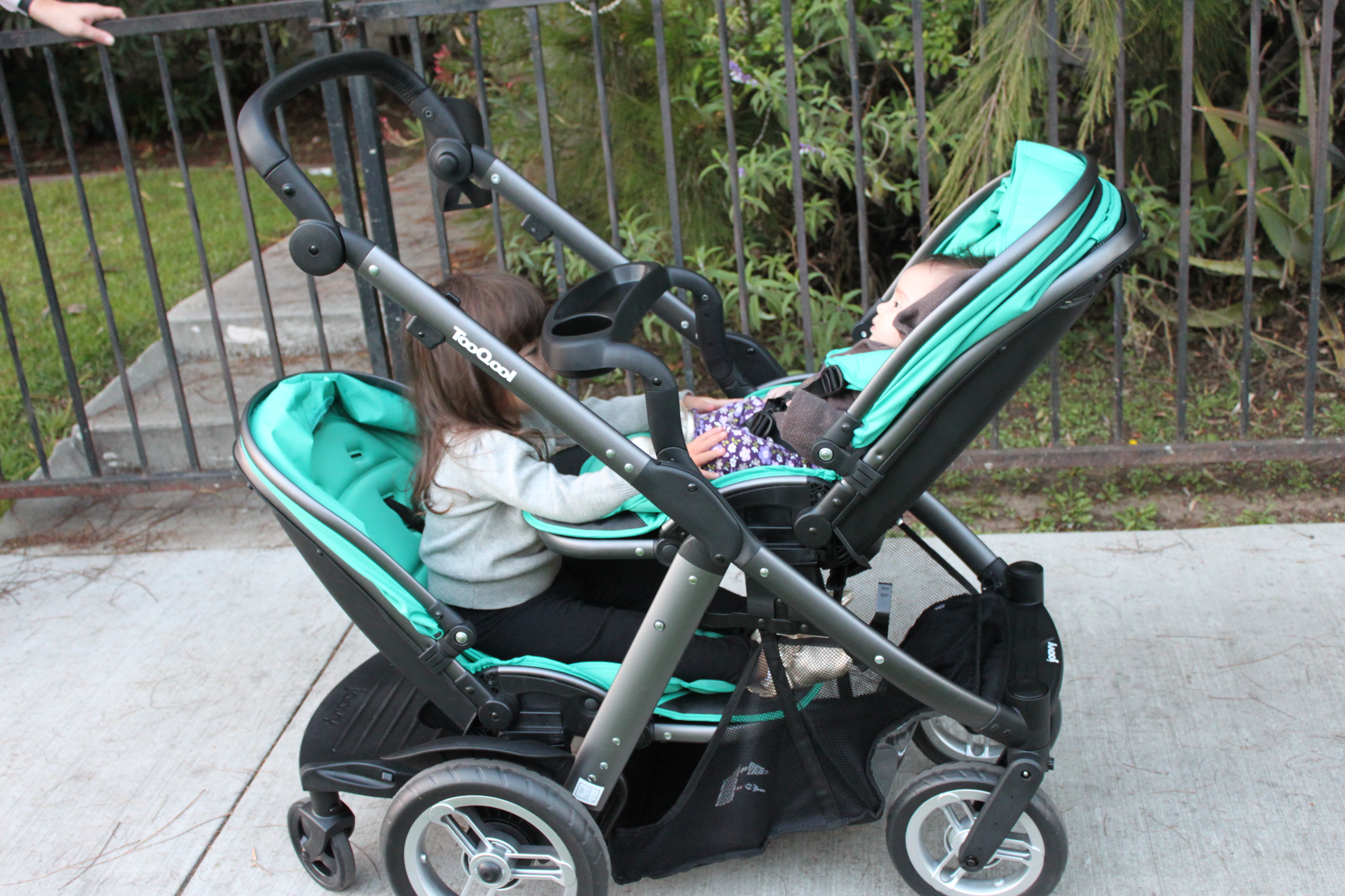 toddler and baby stroller combo