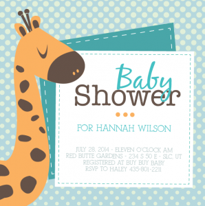 basic invite baby shower invitation