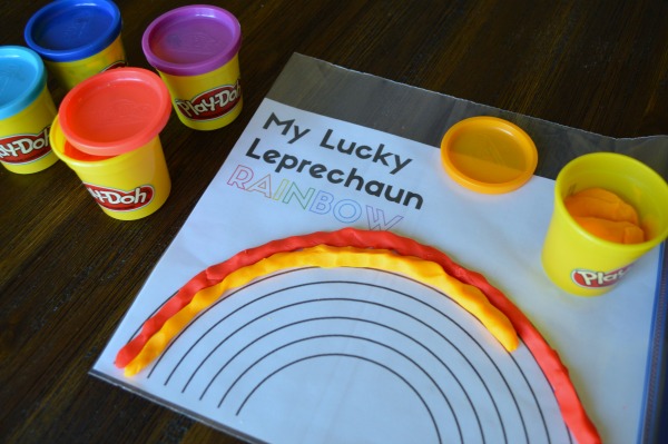 My Lucky Leprechaun Rainbow Play-Doh Mat